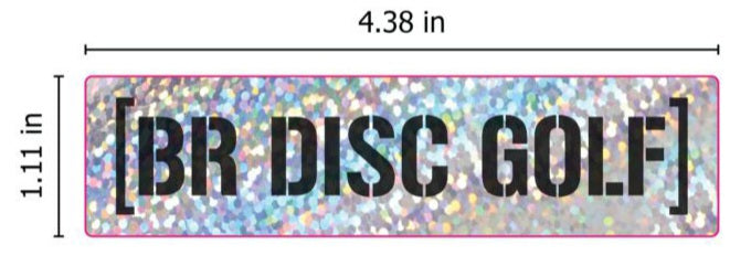 BR Disc Golf Sticker Glitter Border Barstamp LOGO