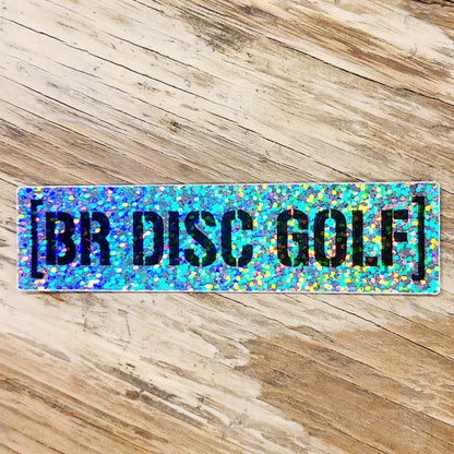 BR Disc Golf Sticker Glitter Border Barstamp LOGO