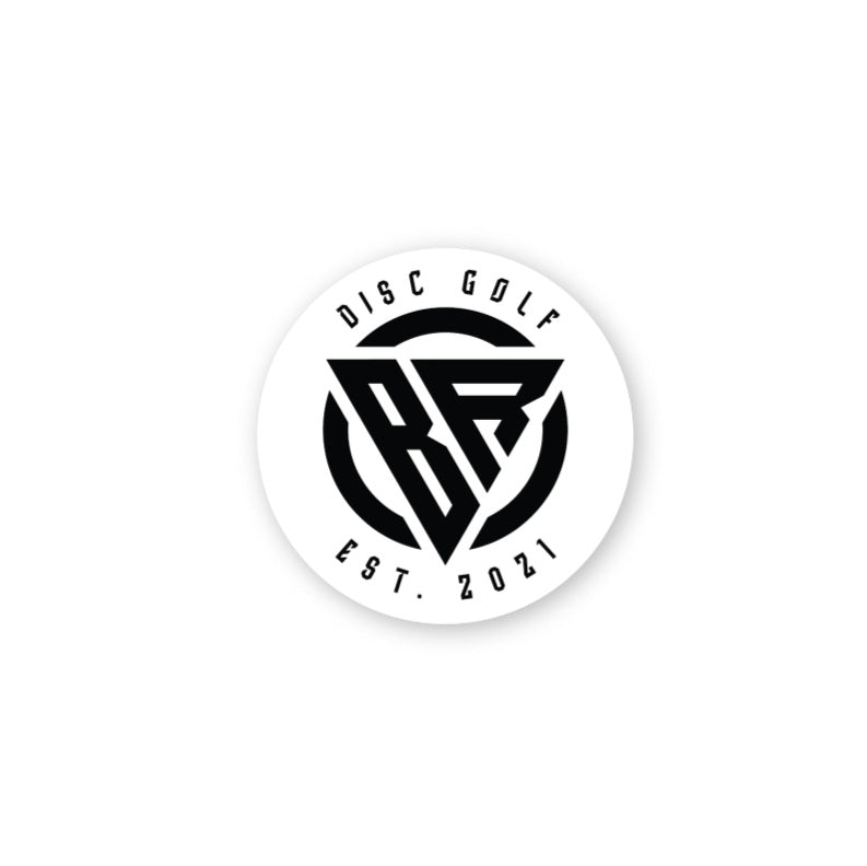 BR Disc Golf Sticker White LOGO