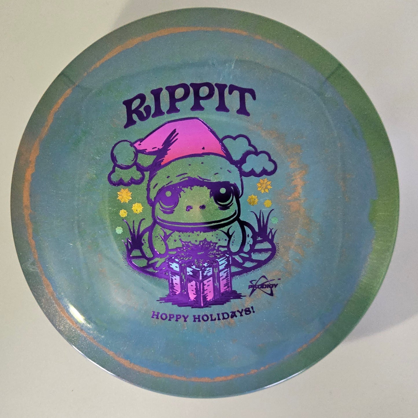 Prodigy F7 500 Spectrum Glimmer Plastic - Rippit "Hoppy Holidays" Stamp