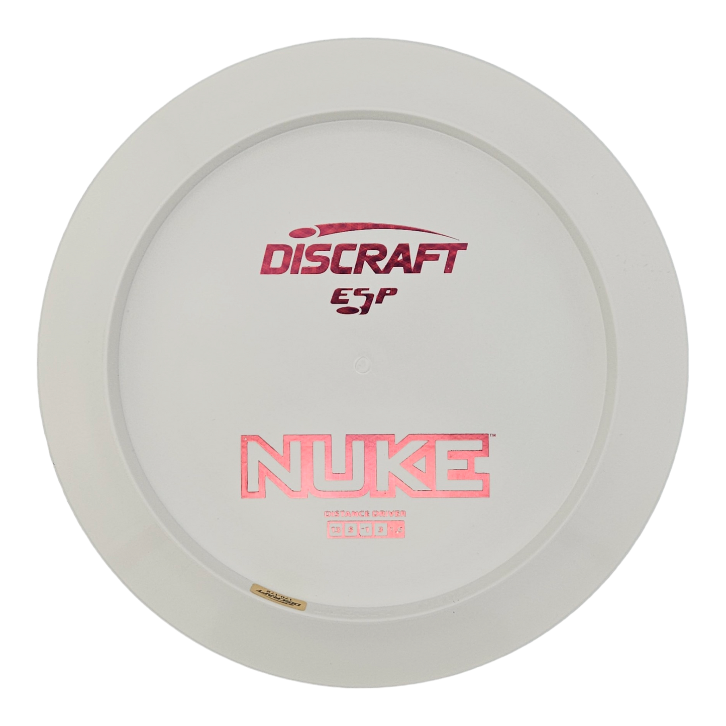 Discraft White ESP Nuke Bottom Stamp